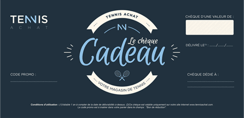 chèque cadeau tennis achat