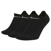 3 Paires de Chaussettes Nike Everyday Extra Basses Noires