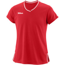 Tee-Shirt Wilson Junior Fille Team 2 V-Neck Rouge 