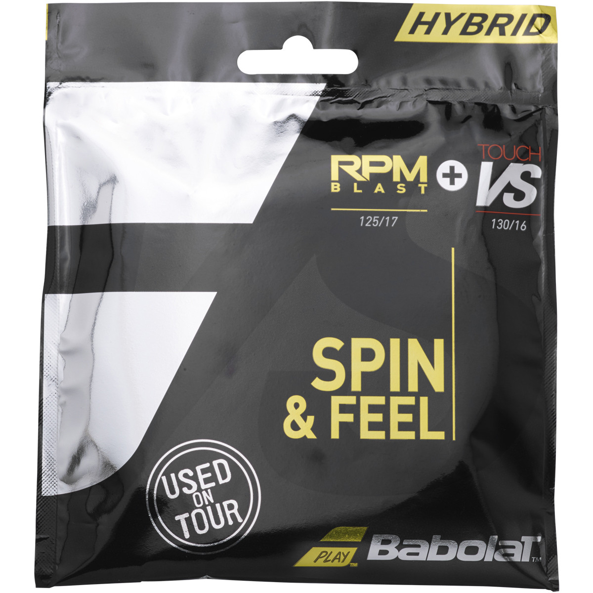 Cordage Babolat Hybride RPM Blast (1.25mm) + Touch VS (1.30mm)