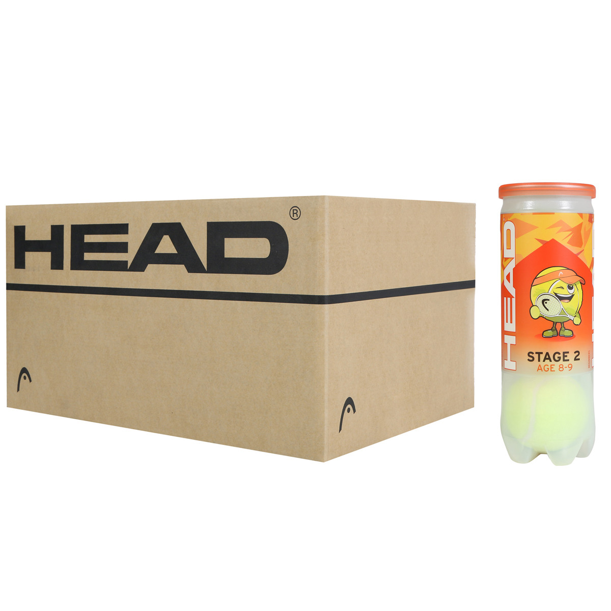 CARTON DE 24 TUBES DE 3 BALLES HEAD TIP ORANGE