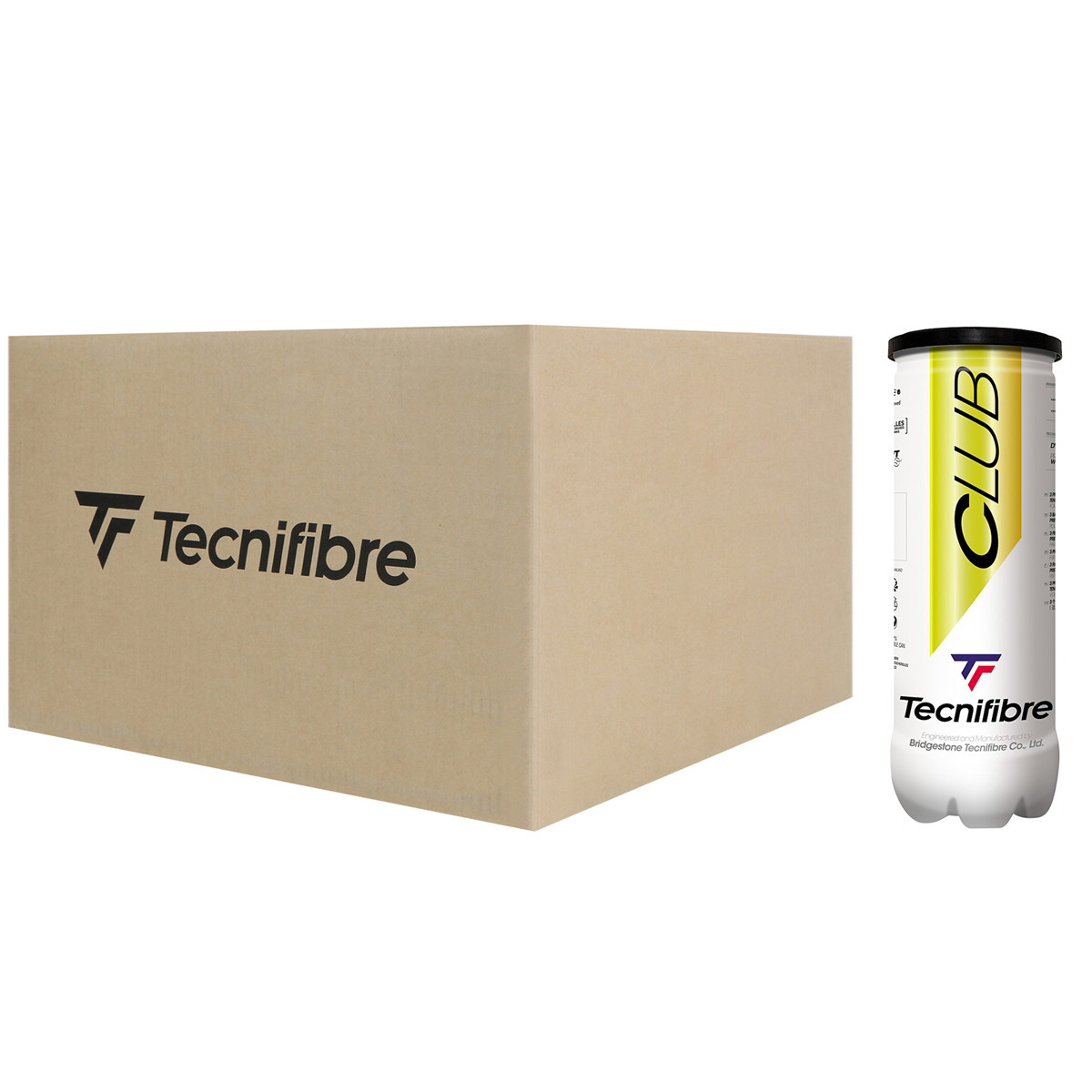 Carton De 36 Tubes De 3 Balles Tecnifibre Club