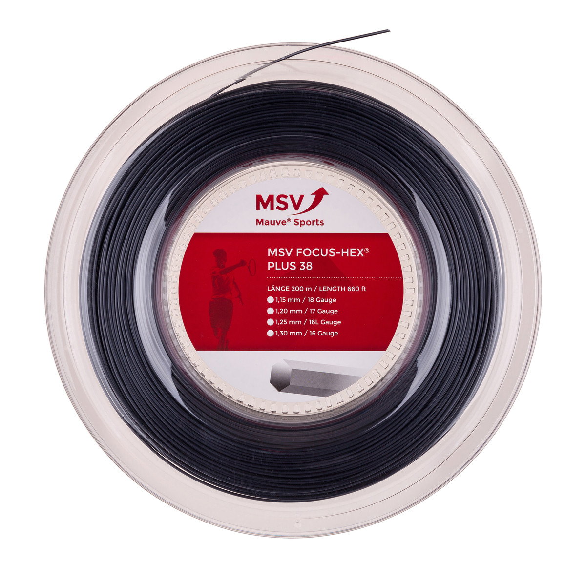 Bobine MSV Focus Hex Plus 38 Noir (200 Mètres)