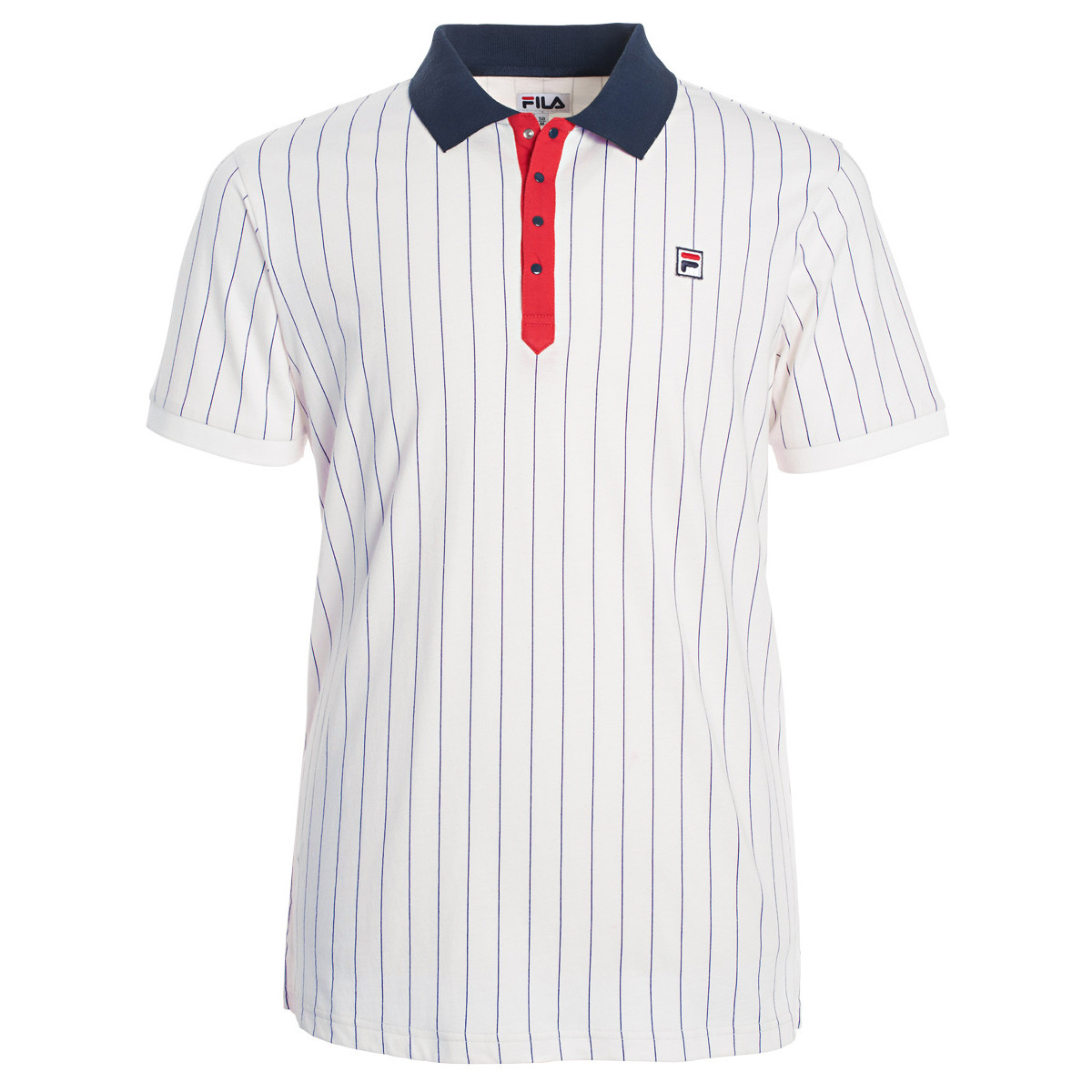 Polo Fila Club Stripes Polyester Blanc
